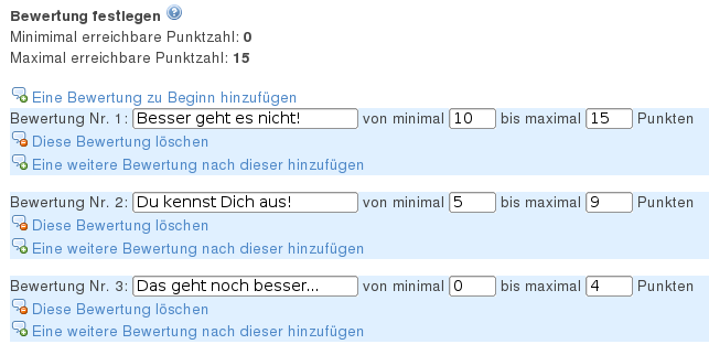 Beispielbewertung